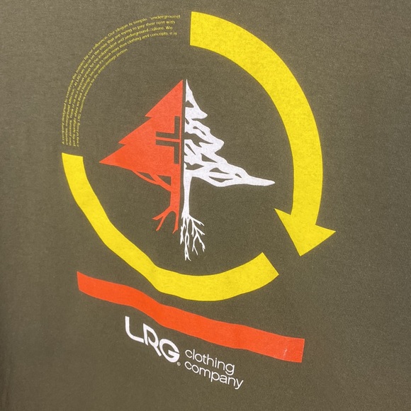 Medium olive green LRG clothing company skate shirt. - Picture 3 of 4